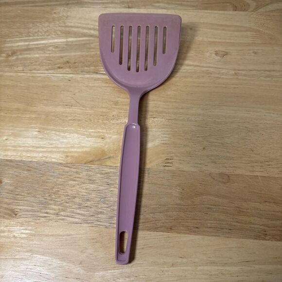Ekco Other - VTG EKCO Short 11” Mauve Pink Nylon Plastic Slotted Spatula Flipper USA